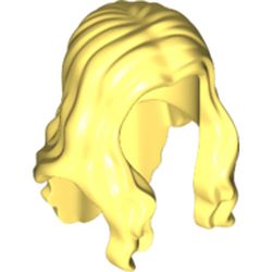 LEGO part GIRL WIG, LONG CURLY in Cool Yellow/ Bright Light Yellow