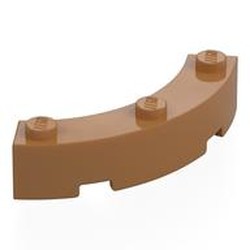 LEGO part  BOW 1/4 4X4X1 in Medium Nougat