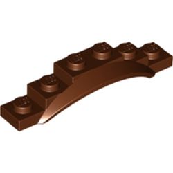 LEGO part SCREEN 1X6X1 W. EDGE in Reddish Brown
