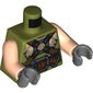 Torso Vest with Fur Collar, Straps and Buckles Print, Light Nougat Arms, Dark Bluish Gray Hands