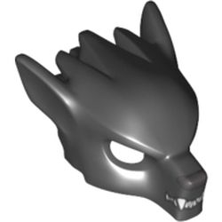 Lego Part 11233pr0001 Mask Wolf With Fangs And Dark Bluish Gray Nose 