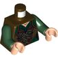 Torso Tank Top over Dark Green Shirt Print, Dark Green Arms, Light Nougat Hands