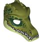 Mask Crocodile with Teeth and Dark Green Spots Print