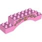 Duplo Brick 2 x 10 x 2 Arch with Gold Vines with Leaves and 'C' in Shield print