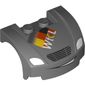Vehicle Body, Wheel Arch / Mudguard 3 x 4 x 1 2/3 Low Profile, Curved Front with Headlights, Grille and Smile Print (Max Schnell) (9485)