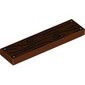 Tile 1 x 4 with Wood Grain and 4 Nails Print