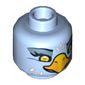 Minifig Head Eris, Dual Sided, Eagle with Beak, Yellow Eyes and White Feathers, Wide Eyes / Narrow Eyes Print [Hollow Stud]