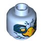 Minifig Head Ewald, Dual Sided, Eagle with Beak, Yellow Eyes, White Pupils / Orange and White Pupils Print [Hollow Stud]