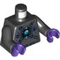 Torso Raven Armour with Dark Bluish Gray Belts and Chi Orb Print, Black Arms, Dark Purple Hands