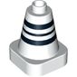 Duplo Cone 2 x 2 Square Base with Black Stripes Print