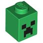 Brick 1 x 1 with Minecraft Micro Mob Creeper Face Print