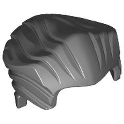 LEGO part MINI WIG, NO. 2 in Dark Stone Grey / Dark Bluish Gray