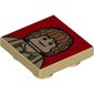 Tile Special 2 x 2 Inverted with Bilbo Baggins on Red Background Print