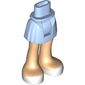 Minidoll Hips and Short Skirt with Light Nougat Legs and White Shoes Print