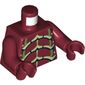 Torso Galaxy Squad Buggoid with Olive Green, Yellowish Green and Black Exoskeleton Print, Dar Red Arms and Hands