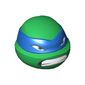 Minifig Head Special, Ninja Turtle with Blue Mask and Teeth Print (Leonardo)