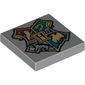 Tile 2 x 2 with Hogwarts Coat of Arms Print