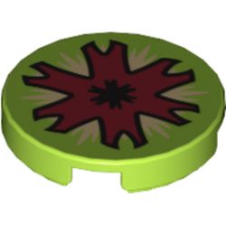 Tile Round 2 x 2 with Open Insect Mouth Print