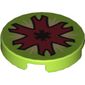 Tile Round 2 x 2 with Open Insect Mouth Print