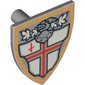 Shield Triangular with Red Cross and Helmet Print