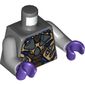 Torso Gold, Dark Brown and Dark Purple Armor Print, Light Bluish Gray Arms, Dark Purple Hands