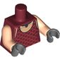Torso Vest with Light Nougat Neck Print (Sugi), Light Nougat Arms, Dark Bluish Gray Hands