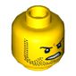 Minifig Head Billy Starbeam, Dual Sided, Beard Stubble, Determined / Breathing Apparatus Print [Hollow Stud]
