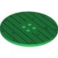 Plate Special Round 8 x 8 with 2 x 2 Center Studs with Woodgrain and Feanorean G Print