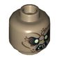 Minifig Head Goblin, Dual Sided, Light Yellow Eyes, 8 Teeth / 7 Teeth Print [Hollow Stud]