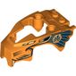 Fairing, Fly Wheel, Lion Shape with Gold and Blue Feathers Print