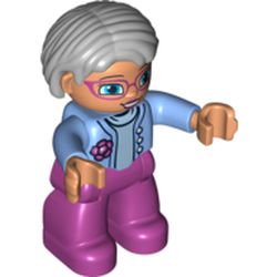 LEGO part ADULT FIGURE, NO. 3 in Medium Blue