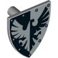 Shield Triangular with Black and Silver Falcon Print