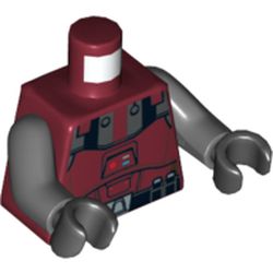 Torso Armor, Sith Trooper with Black and Silver Print, Dark Bluish Gray Arms, Black Hands