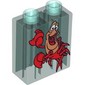 Duplo Brick 1 x 2 x 2 with Crab Sebastian Print