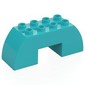 Duplo Brick 2 x 6 x 2 Curved with 2 x 2 Cutout on Bottom