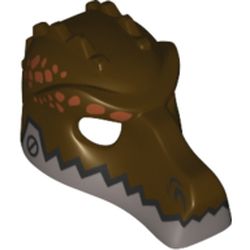 Mask Crocodile with Silver Lower Jaw Print