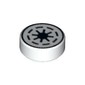 Tile Round 1 x 1 with SW Republic Print