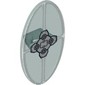 Shield Ovoid with Grip and Silver Mechanical Print
