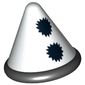 Hat, Cone with Black Band and Pom Poms Print