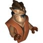 Torso/Head Alien SW Pong Krell Print Complete Assembly / Medium Nougat Arms / Reddish Brown Hands