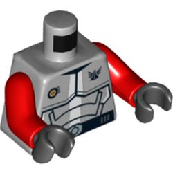 Torso Armor with Galaxy Squad Logo / '30' on Back Print, Red Arms, Black Hands