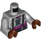 Torso Armor with Suspenders and Utility Belt over Purple Shirt Print, Light Bluish Gray Arms, Reddish Brown Hands