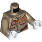 Torso Hoth Rebel Jacket with Pockets and Brown Belt Print, Dark Tan Arms, White Hands