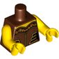 Torso Armour with Gold Decorations Print, Yellow Arms and Hands