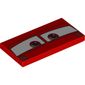 Tile 2 x 4 with Windscreen with Red Eyes on White Background Print