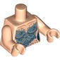Torso Mermaid Sand Blue Scales Print, Light Nougat Arms and Hands
