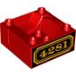 Duplo Train Cab / Tender Base with Bottom Tubes and 4281 Locomotive Print on Both Sides