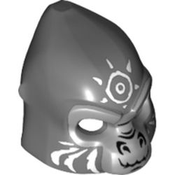 Mask Gorilla with Light Bluish Gray Face and White Tribal Sun Print