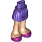 Minidoll Hips and Short Skirt with Light Nougat Legs and Magenta Shoes Print