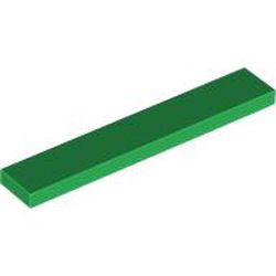 LEGO part 6636 Tile 1 x 6 with Groove in Dark Green/ Green